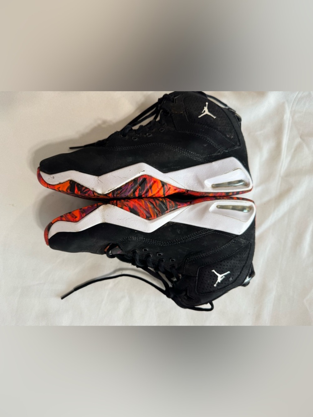 Jordan Flight Remix Black Infrared Retro Basketball Shoes Youth 7Y